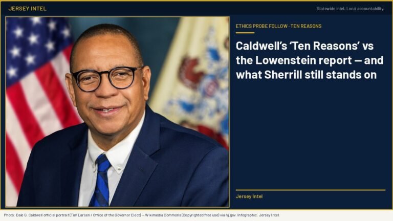 Caldwell’s ‘Ten Reasons’ vs the Lowenstein report — what he disputes, and what Sherrill still stands on