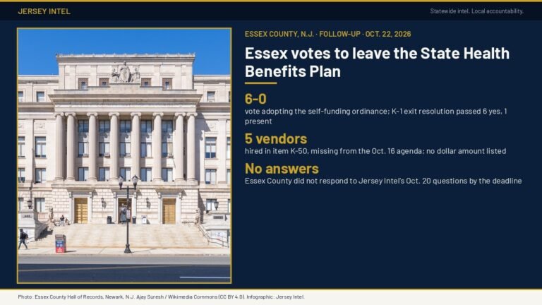 Essex County, N.J. votes to leave state health plan, hires 5 vendors
