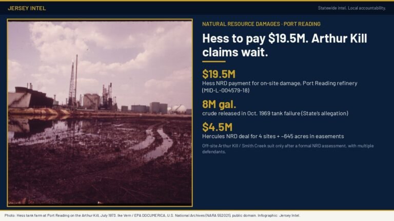 Hess consent judgment puts Arthur Kill claims on hold until a formal damage assessment, and only in a multi-defendant suit